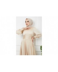 Beli Piliseli Abiye - Taş