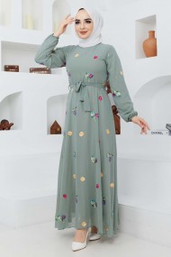 Alya Şifon Elbise - Yeşil