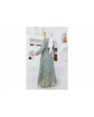 Alya Şifon Elbise - Yeşil