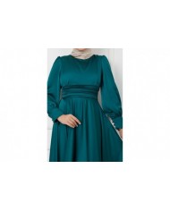 Beli Piliseli Abiye - Yeşil