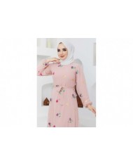 Alya Şifon Elbise - Gül Kurusu