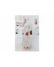 Cankız Çiçek Elbise - Yeşil