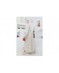 Cankız Çiçek Elbise - Yeşil