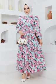 Cankız Çiçek Elbise - Pembe