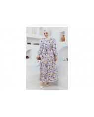 Cankız Çiçek Elbise - Lila