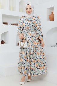 Cankız Çiçek Elbise - Çağla