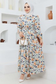 Cankız Çiçek Elbise - Çağla