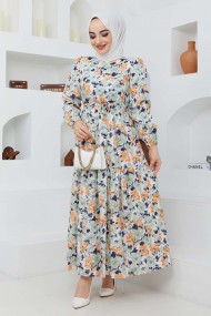 Cankız Çiçek Elbise - Çağla