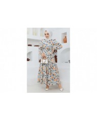 Cankız Çiçek Elbise - Çağla