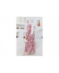 Cankız Çiçek Elbise - Fuşya