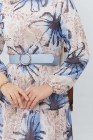 Yelda Şifon Elbise - Mavi