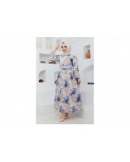 Yelda Şifon Elbise - Mavi