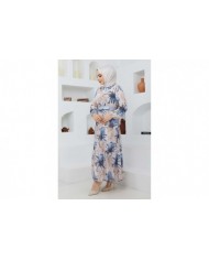 Yelda Şifon Elbise - Mavi