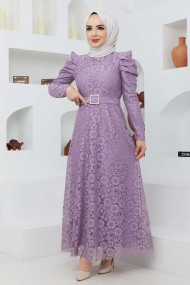 Dila Dantel Abiye - Lila