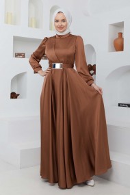 Ayna Saten Abiye - Kahve