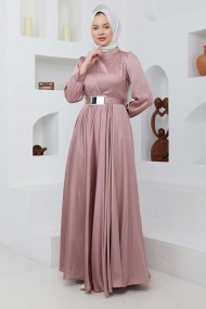 Ayna Saten Abiye - Gül Kurusu Ayna Saten Abiye - Gül Kurusu