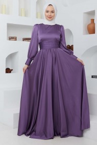 Başak Saten Abiye - Lila