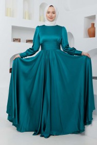 Başak Saten Abiye - Yeşil