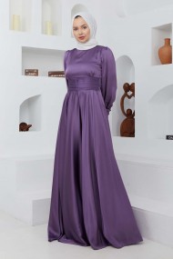 Başak Saten Abiye - Lila