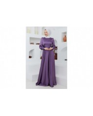 Başak Saten Abiye - Lila