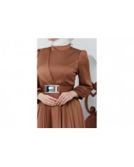 Ayna Saten Abiye - Kahve