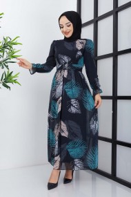 Elfida Şifon Elbise - Siyah