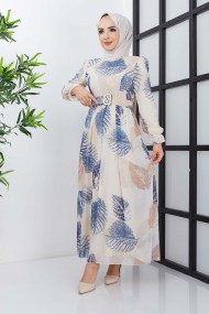 Elfida Şifon Elbise - Mavi