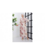 Elfida Şifon Elbise - Gül Kurusu