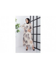 Elfida Şifon Elbise - Bej