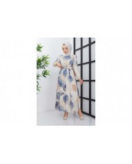 Elfida Şifon Elbise - Mavi