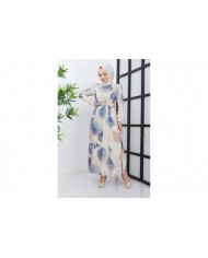 Elfida Şifon Elbise - Mavi