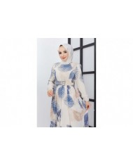 Elfida Şifon Elbise - Mavi