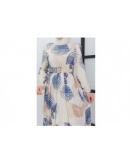 Elfida Şifon Elbise - Mavi