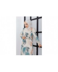 Elfida Şifon Elbise - Yeşil