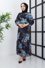 Balım Şifon Elbise - Siyah