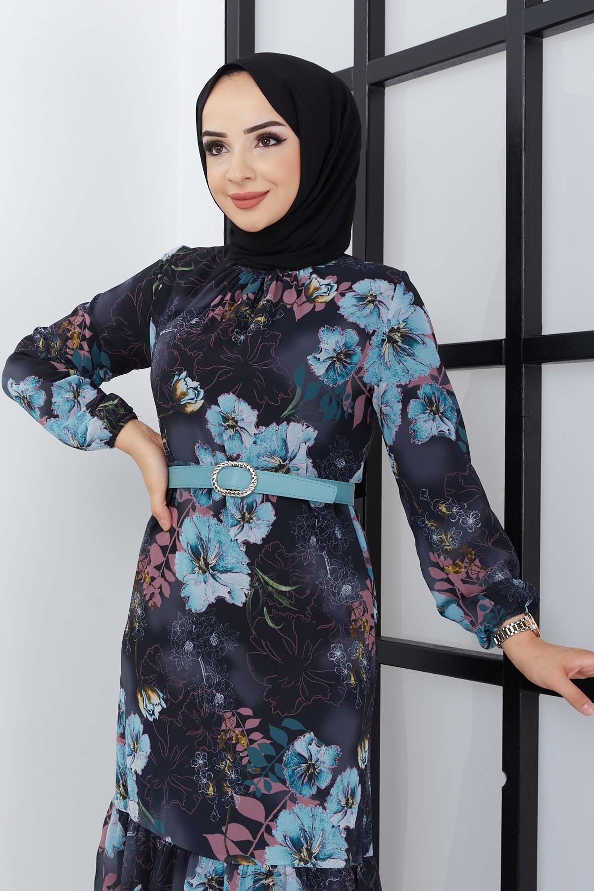 Balım Şifon Elbise - Siyah