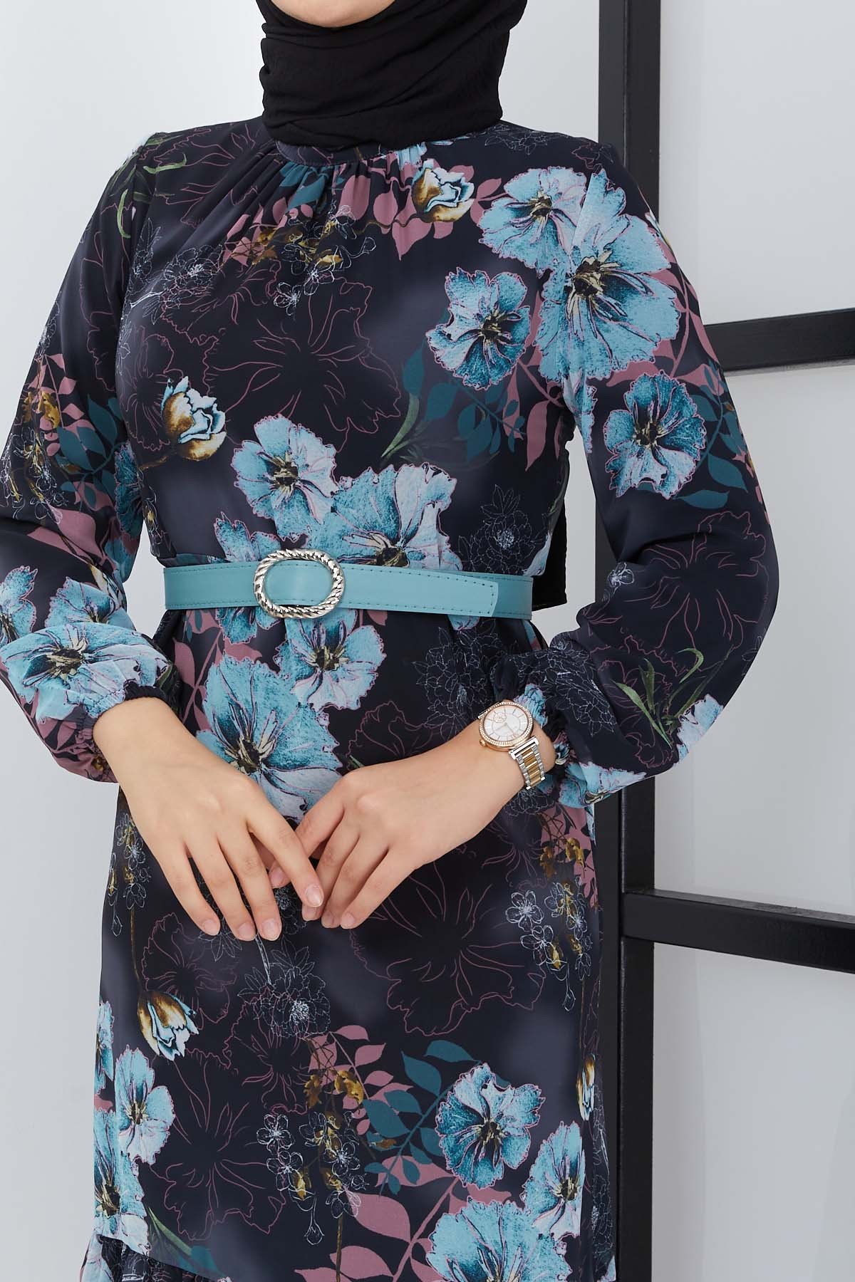 Balım Şifon Elbise - Siyah