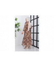 Balım Şifon Elbise - Kahve