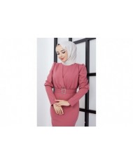 Aykız Krep Elbise - Gül Kurusu