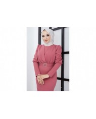 Aykız Krep Elbise - Gül Kurusu