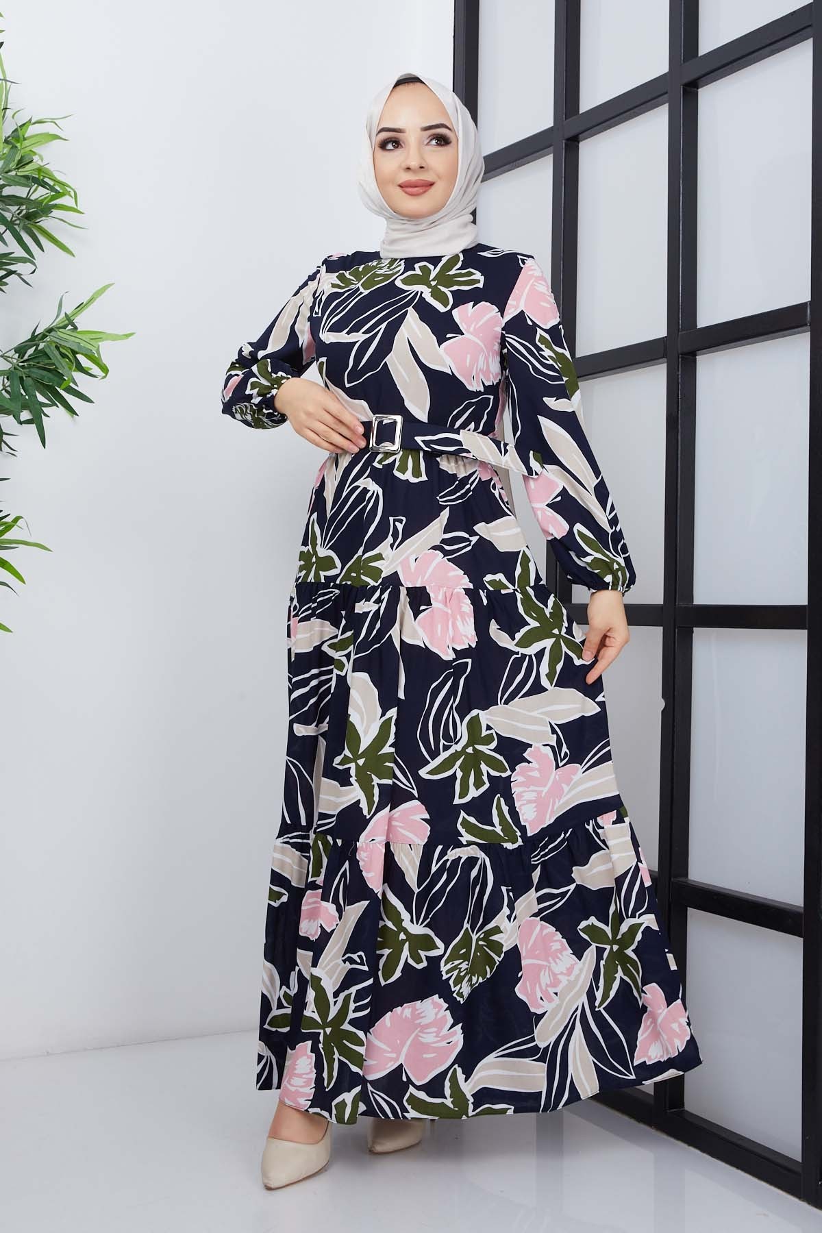 Mimoza Viskon Elbise - Laci