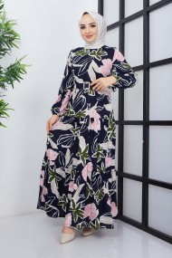 Mimoza Viskon Elbise - Laci