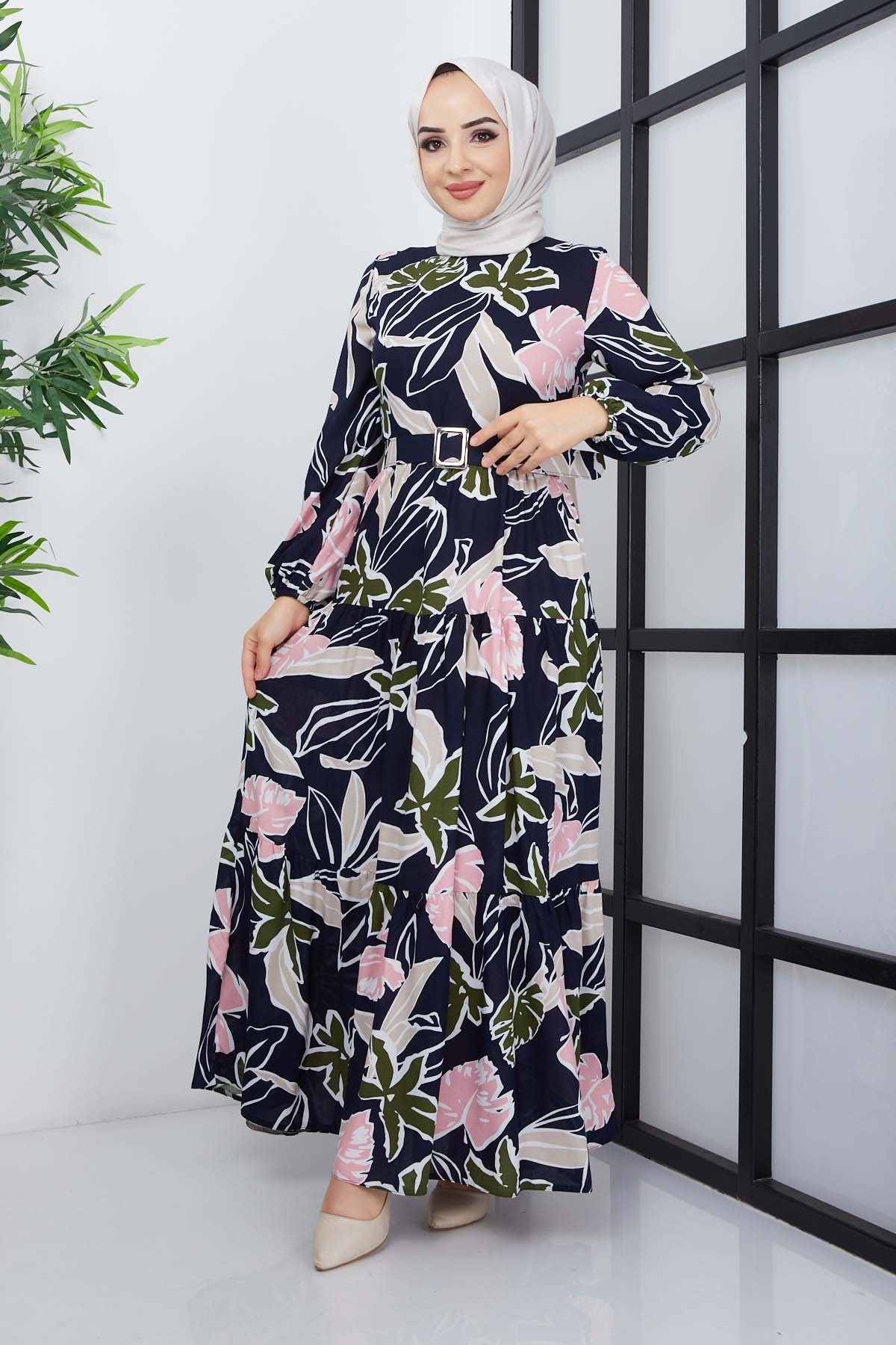 Mimoza Viskon Elbise - Laci