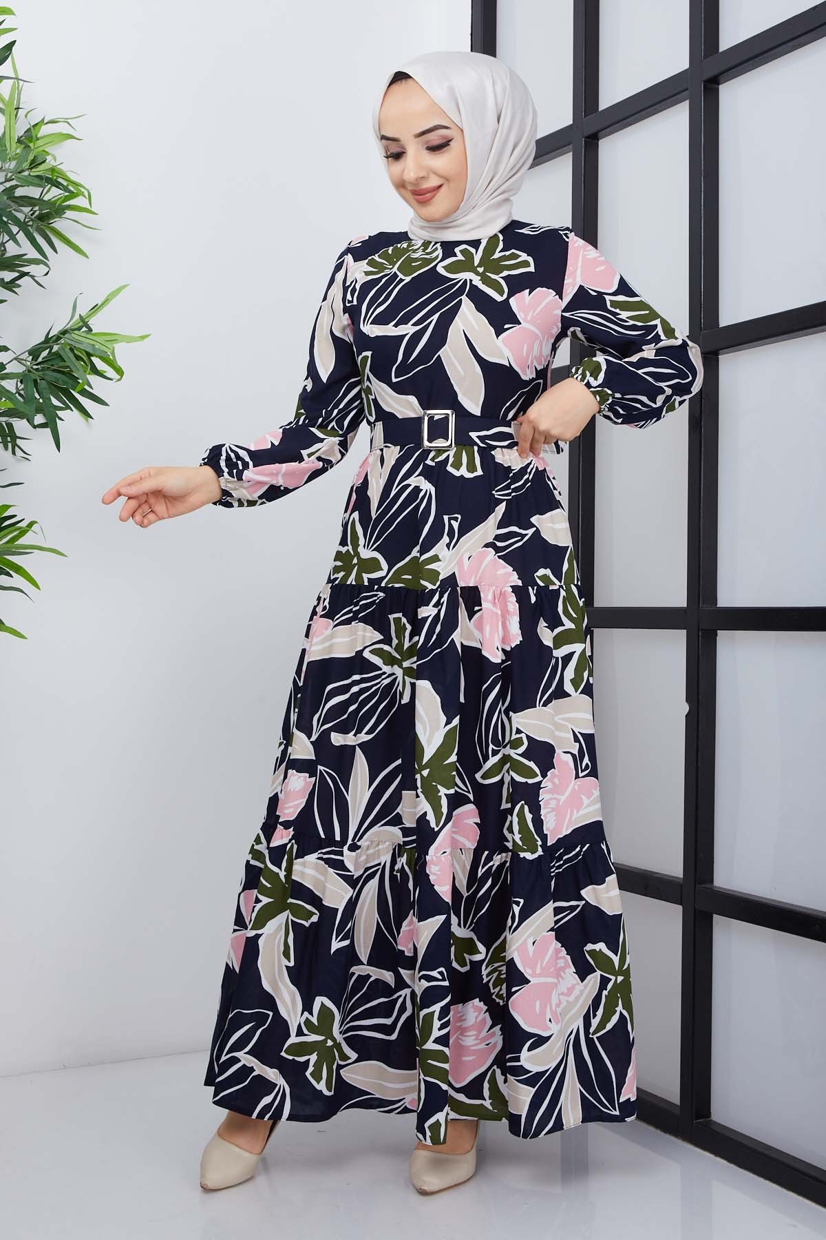 Mimoza Viskon Elbise - Laci