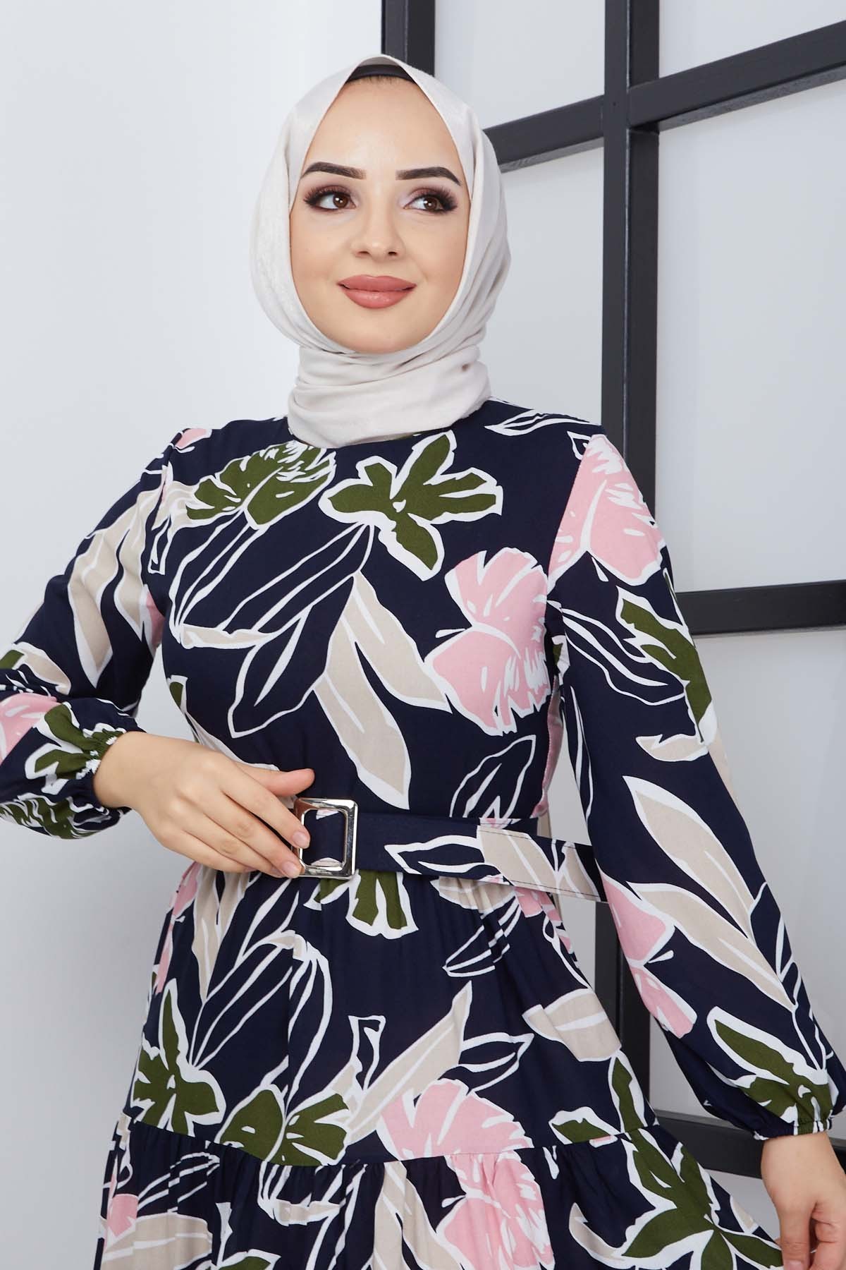 Mimoza Viskon Elbise - Laci