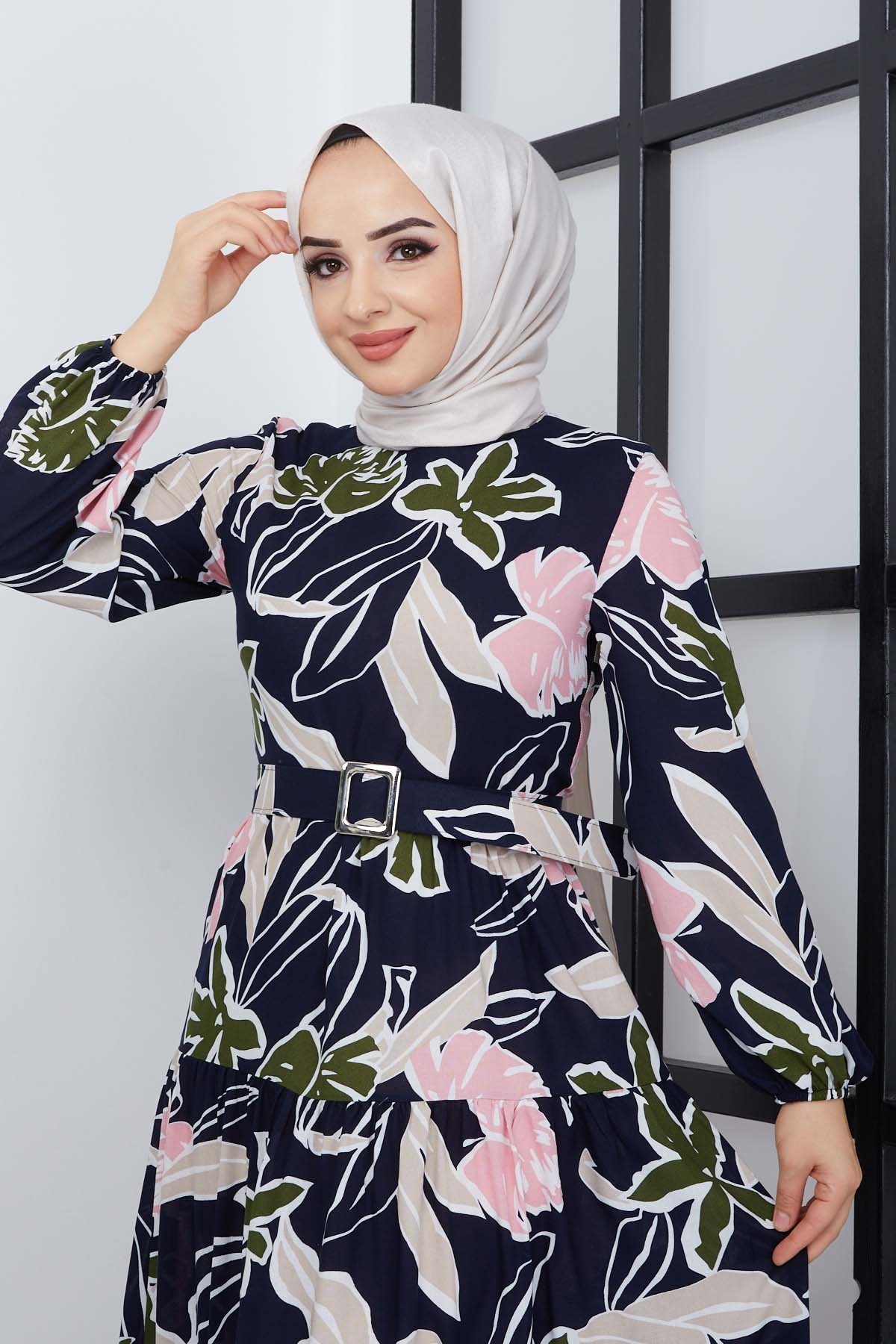 Mimoza Viskon Elbise - Laci