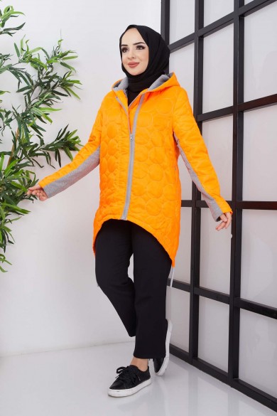 Garnili Çift Fermuarlı Jessica Mont - Oranj