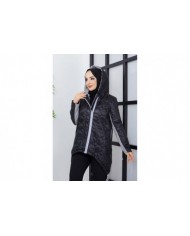 Garnili Çift Fermuarlı Jessica Mont - Siyah