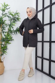 Diana Kapitone Mont - Siyah