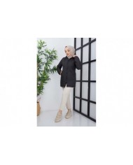 Diana Kapitone Mont - Siyah
